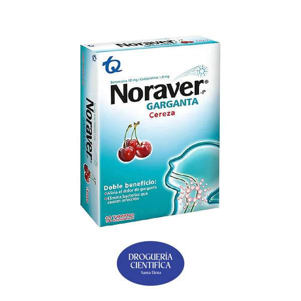 Noraver Garganta Cereza x12 Tabletas