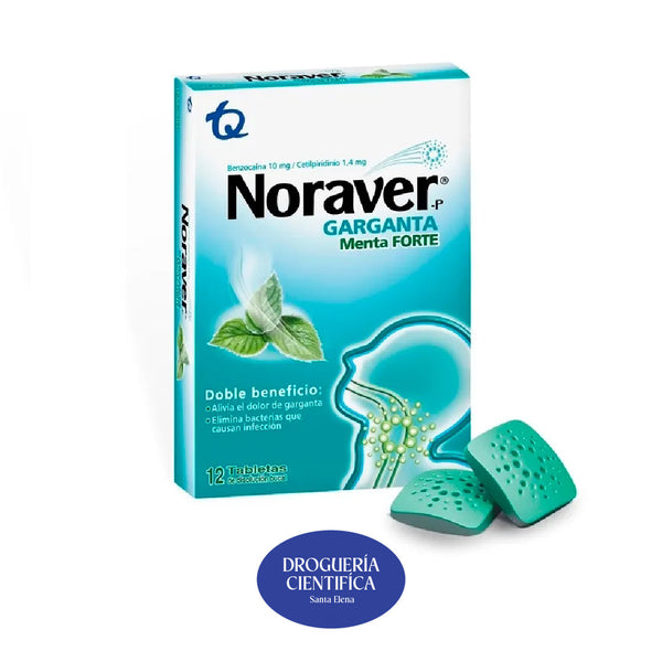 Noraver Garganta Menta x12 Tabletas